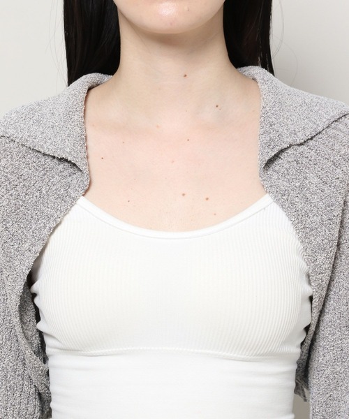 3.3 Field Trip （3.3フィールドトリップ）の「3.3 Field Trip／ソフトボレロカーディガン（スウェット・レディース・ブラック/アイボリー/グレー・FREE）」の20枚目の写真