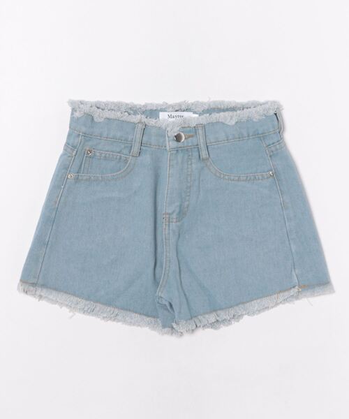 Mayree(メイリー)の「【Mayree】ハイウエスト ダメージ デニムショート パンツ(デニムパンツ・レディース・ホワイト/ブルー/ネイビー/ブラック/チャコールグレー・SMALL/MEDIUM/LARGE)」の8枚目の写真