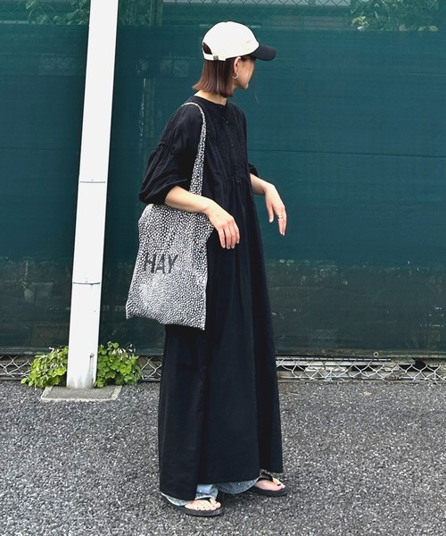 notch.(ノッチ)の「【 notch. by KR 】ピンタックルーズボイルワンピース(ワンピース・レディース・ブラック/ネイビー/オフホワイト・TM/M)」の8枚目の写真
