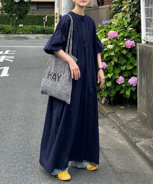 notch.(ノッチ)の「【 notch. by KR 】ピンタックルーズボイルワンピース(ワンピース・レディース・ブラック/ネイビー/オフホワイト・TM/M)」の13枚目の写真