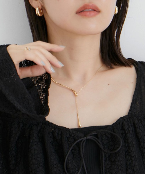 VIS（ビス）の「Yドロップネックレス（ネックレス・レディース・ゴールド/シルバー・FREE）」の2枚目の写真