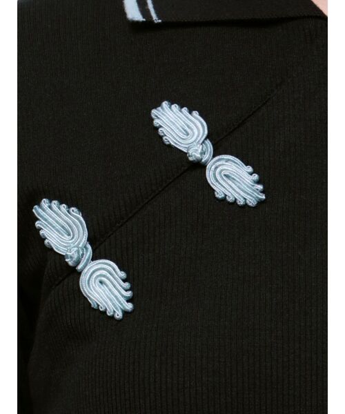 jouetie（ジュエティ）の「チャイナポロトップス（ポロシャツ・レディース・ボルドー/ブラック/ネイビー/アイボリー・MEDIUM）」の14枚目の写真