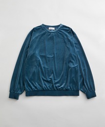 ADAM ET ROPE' | ルーズシルエット ベロア クルーネック プルオーバー / ロングシーズン着用可能 / セットアップ対応 / ユニセックス(Tシャツ/カットソー)