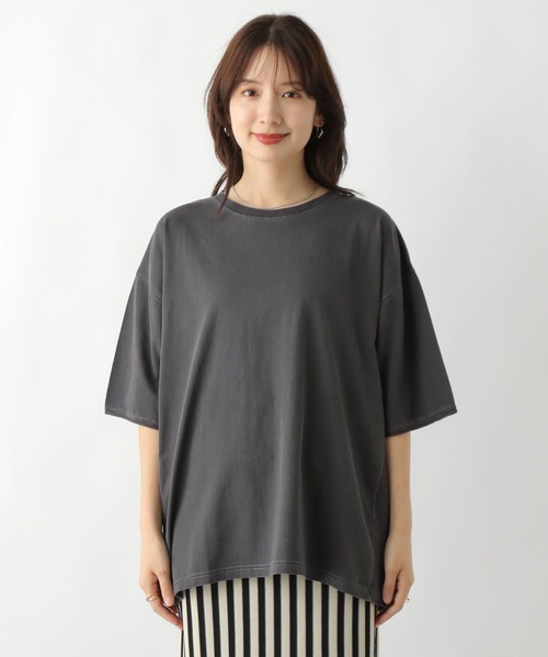 LEPSIM（レプシィム）の「サイドリブ5分袖T　129984（Tシャツ/カットソー・レディース・ライトブルー/オフホワイト/チャコールグレー・FREE）」の19枚目の写真