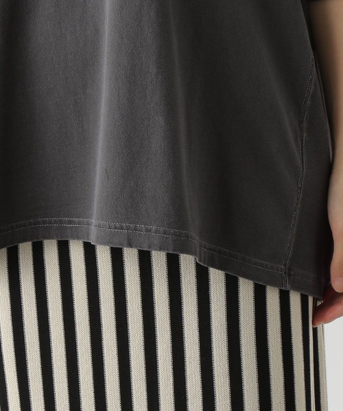 LEPSIM（レプシィム）の「サイドリブ5分袖T　129984（Tシャツ/カットソー・レディース・ライトブルー/オフホワイト/チャコールグレー・FREE）」の14枚目の写真