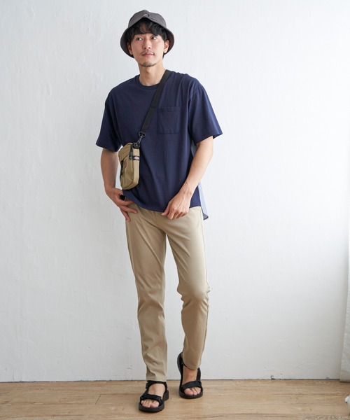 ikka(イッカ)の「ストライプブロード切り替えTシャツ(Tシャツ/カットソー・メンズ・ホワイト/ブラック/ネイビー・M/L/XL/S)」の22枚目の写真