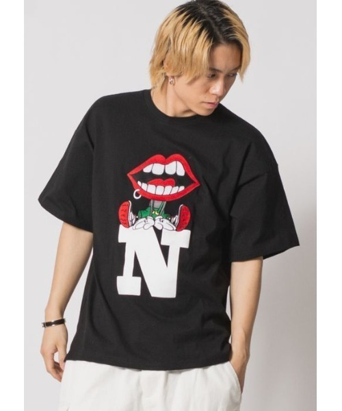 RE730(アールイーセブンサーティー)の「RE730 かわいいなみおくん アルファベット半袖ビッグシルエットTシャツ(Tシャツ/カットソー・メンズ・オフホワイト/ブラック・X-LARGE/LARGE/MEDIUM)」の13枚目の写真