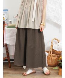 Samansa Mos2 | 【接触冷感】レーヨン混タックワイドパンツ(その他パンツ)