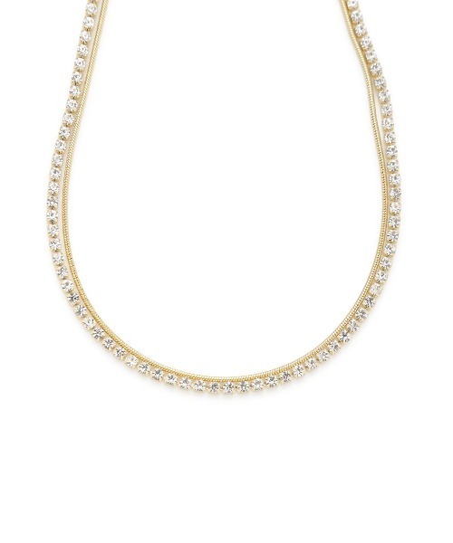 Mila Owen（ミラオーウェン）の「メタル・ストーン2SETネックレス（ネックレス・レディース・シルバー/ゴールド・FREE）」の4枚目の写真