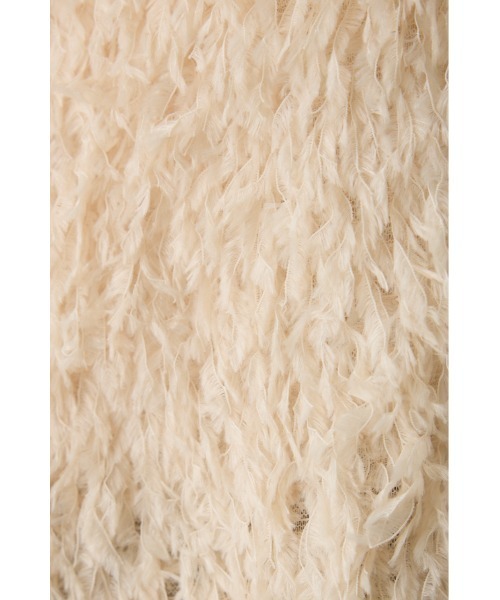 crie conforto（クリーコンフォルト）の「フェザーヤーンベスト（ベスト・レディース・アイボリー/ライトグレー/ブラウン・FREE）」の10枚目の写真