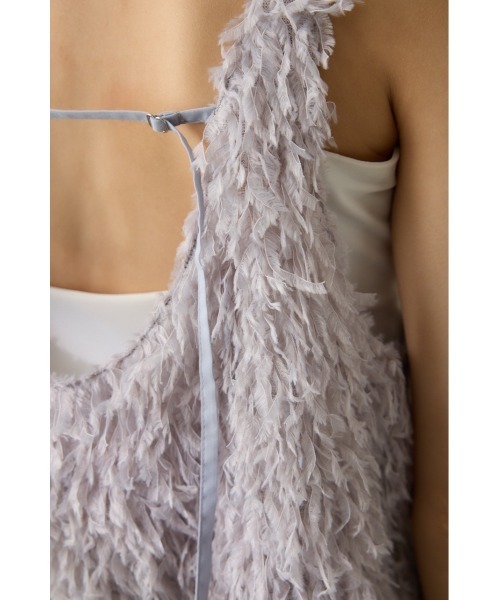 crie conforto（クリーコンフォルト）の「フェザーヤーンベスト（ベスト・レディース・アイボリー/ライトグレー/ブラウン・FREE）」の11枚目の写真