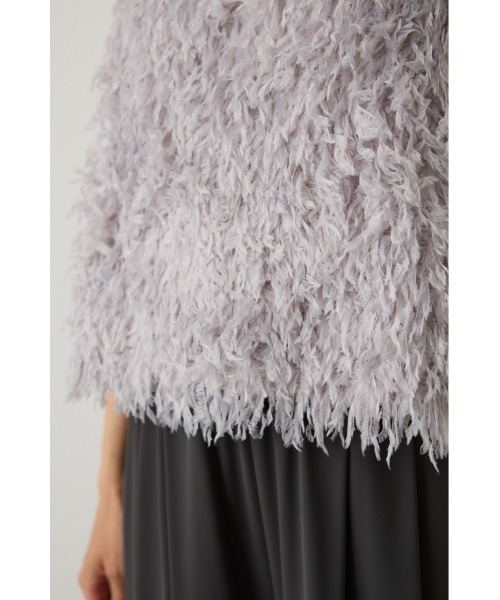 crie conforto（クリーコンフォルト）の「フェザーヤーンベスト（ベスト・レディース・アイボリー/ライトグレー/ブラウン・FREE）」の13枚目の写真