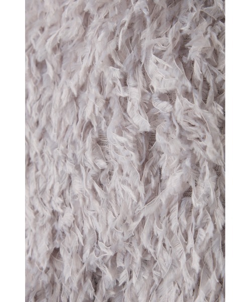 crie conforto（クリーコンフォルト）の「フェザーヤーンベスト（ベスト・レディース・アイボリー/ライトグレー/ブラウン・FREE）」の14枚目の写真