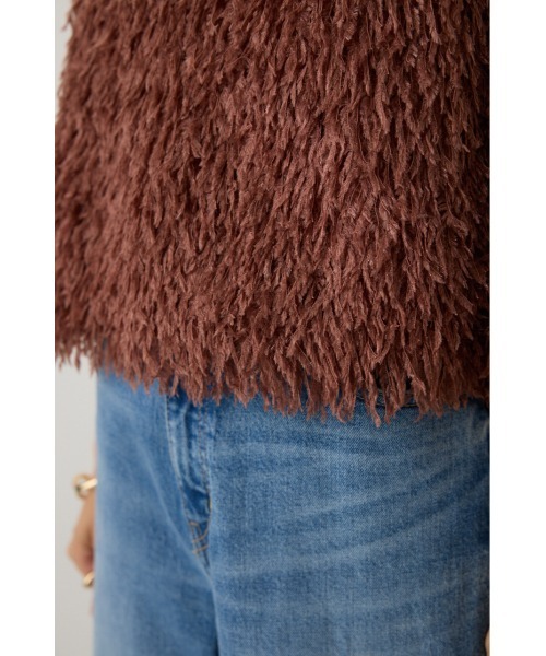 crie conforto（クリーコンフォルト）の「フェザーヤーンベスト（ベスト・レディース・アイボリー/ライトグレー/ブラウン・FREE）」の20枚目の写真