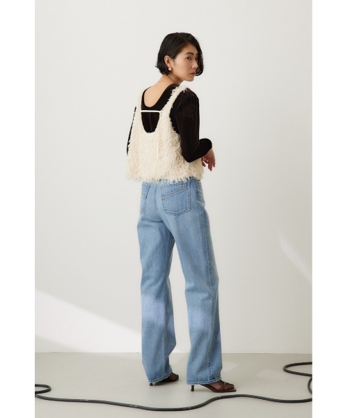 crie conforto（クリーコンフォルト）の「フェザーヤーンベスト（ベスト・レディース・アイボリー/ライトグレー/ブラウン・FREE）」の22枚目の写真