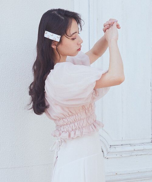 earth music&ecology（アースミュージックアンドエコロジー）の「SET2点リボンクリップ＋パール付きベロアクリップ（その他ヘアアクセサリー・レディース・ブラック/アイボリー・FREE）」の11枚目の写真