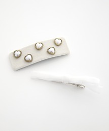 SET2点リボンクリップ＋パール付きベロアクリップ