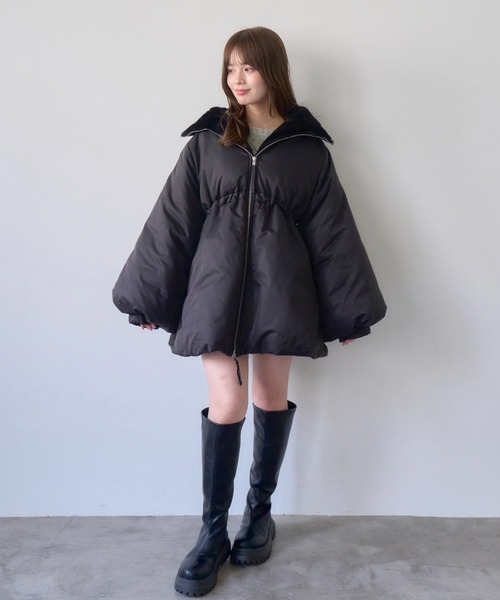 mellowneon（メロウネオン）の「3wayドロスト中綿ダウンコート