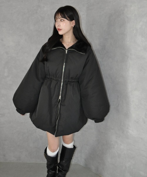 3wayドロスト中綿ダウンコート / スタンドカラー（ダウンジャケット