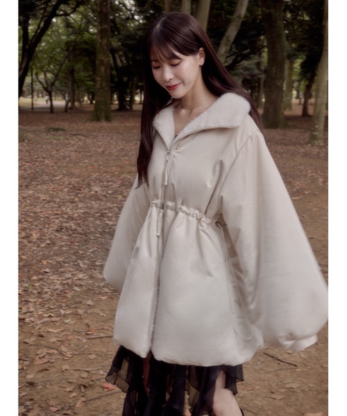 3wayドロスト中綿ダウンコート / スタンドカラー（ダウンジャケット