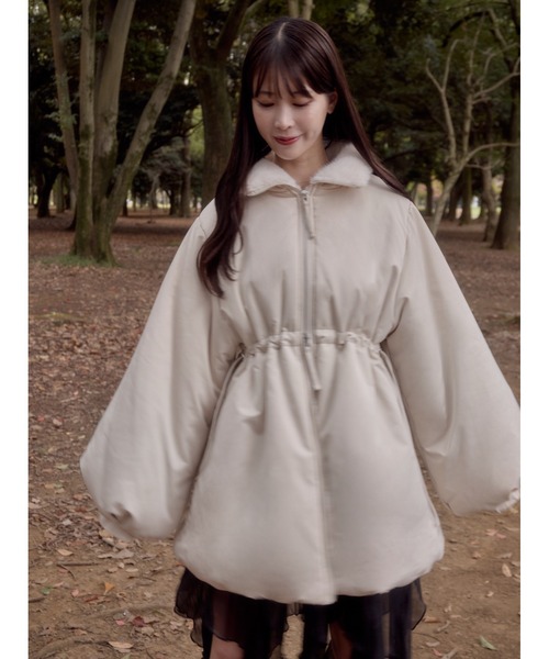 3wayドロスト中綿ダウンコート / スタンドカラー（ダウンジャケット