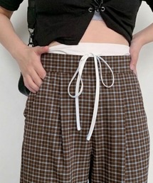 SHEPP（シープ）の「《26秋新色追加・動画あり》【お気に入り数5万人突破!】サイズ展開あり！ラフに穿けるイージーパンツ仕様で快適♪レイヤード ダブルウエスト イージースラックス / ピンストライプ 無地（スラックス）」