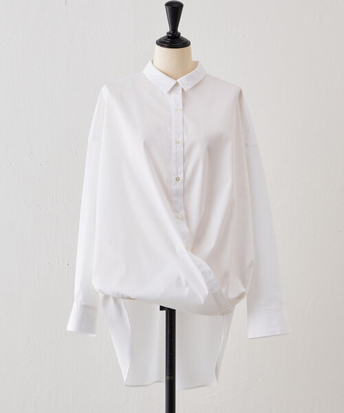 BEARDSLEY（ビアズリー）の「カシュクールビッグシャツ（シャツ/ブラウス・レディース・ホワイト/ネイビー・FREE）」の22枚目の写真