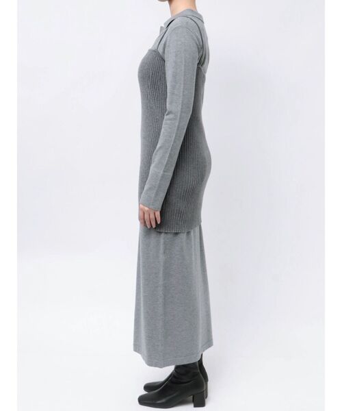 LAGUNAMOON（ラグナムーン）の「ベロアライクレイヤードニットワンピース（ワンピース・レディース・ブラック/グレー・MEDIUM/SMALL）」の11枚目の写真