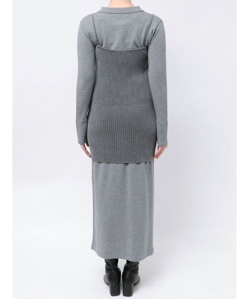 LAGUNAMOON（ラグナムーン）の「ベロアライクレイヤードニットワンピース（ワンピース・レディース・ブラック/グレー・MEDIUM/SMALL）」の12枚目の写真
