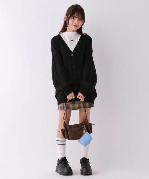 repipi armario（レピピ アルマリオ）の「【吸湿発熱】テレコプチハイメロウトップス（Tシャツ/カットソー・キッズ・ホワイト/ピンク/ホワイト系その他/ブラック系その他/ブラック・SMALL/LARGE/MEDIUM）」の8枚目の写真