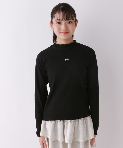 repipi armario（レピピ アルマリオ）の「【吸湿発熱】テレコプチハイメロウトップス（Tシャツ/カットソー・キッズ・ホワイト/ピンク/ホワイト系その他/ブラック系その他/ブラック・SMALL/LARGE/MEDIUM）」の14枚目の写真