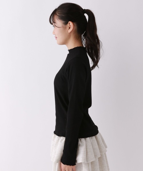 repipi armario（レピピ アルマリオ）の「【吸湿発熱】テレコプチハイメロウトップス（Tシャツ/カットソー・キッズ・ホワイト/ピンク/ホワイト系その他/ブラック系その他/ブラック・SMALL/LARGE/MEDIUM）」の15枚目の写真