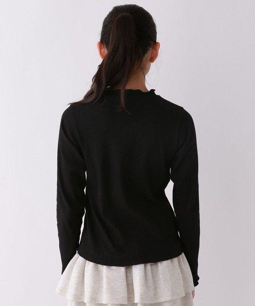 repipi armario（レピピ アルマリオ）の「【吸湿発熱】テレコプチハイメロウトップス（Tシャツ/カットソー・キッズ・ホワイト/ピンク/ホワイト系その他/ブラック系その他/ブラック・SMALL/LARGE/MEDIUM）」の16枚目の写真