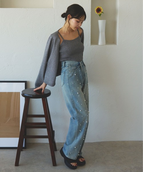 fupel(フぺル)の「glitter rib knit ensemble /ラメリブニットアンサンブル(アンサンブル・レディース・ピンク/アイボリー/グレー・FREE)」の17枚目の写真