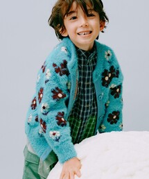 フラワー シャギー カーディガン 2024FW（90～150cm）