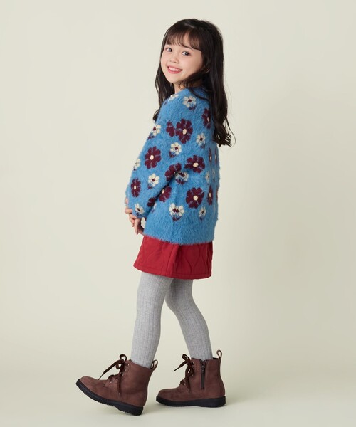 BEAMS mini（ビームスミニ）の「フラワー シャギー カーディガン 2024FW（90～150cm）（カーディガン/ボレロ・キッズ・イエロー/ライトブルー・90/100/110/120/130/140/150）」の17枚目の写真