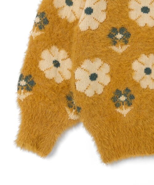 BEAMS mini（ビームスミニ）の「フラワー シャギー カーディガン 2024FW（90～150cm）（カーディガン/ボレロ・キッズ・イエロー/ライトブルー・90/100/110/120/130/140/150）」の21枚目の写真