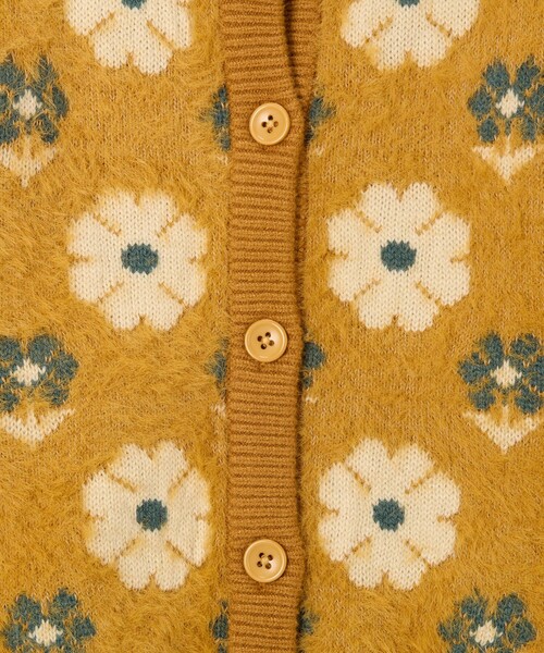 BEAMS mini（ビームスミニ）の「フラワー シャギー カーディガン 2024FW（90～150cm）（カーディガン/ボレロ・キッズ・イエロー/ライトブルー・90/100/110/120/130/140/150）」の22枚目の写真