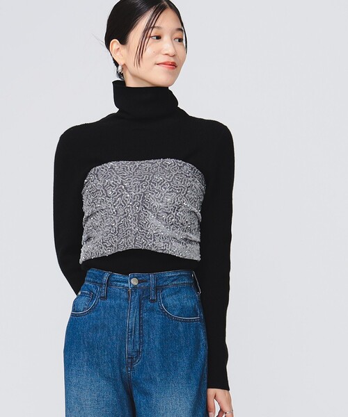 B:MING by BEAMS(ビーミングバイビームス)の「スパンコール ビスチェ(ベスト・レディース・ブラック/シルバー・ONE SIZE)」の7枚目の写真