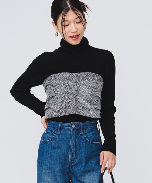 B:MING by BEAMS(ビーミングバイビームス)の「スパンコール ビスチェ(ベスト・レディース・ブラック/シルバー・ONE SIZE)」の8枚目の写真