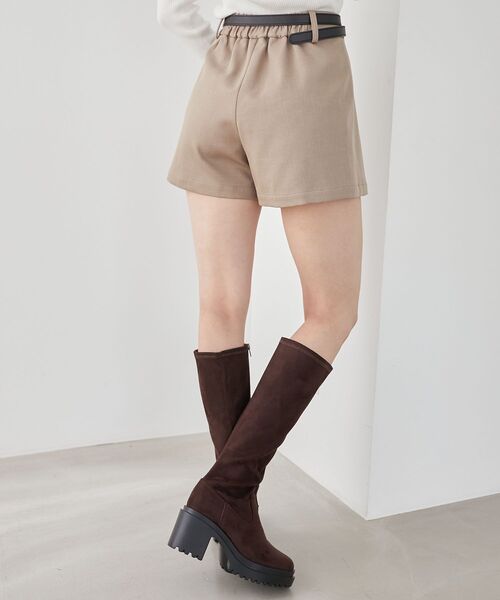 MAJESTIC LEGON（マジェスティックレゴン）の「ベルト付きショートパンツ（その他パンツ・レディース・ベージュ/ブラック/サンドベージュ/ブラウン系その他2/グレー系その他・MEDIUM）」の12枚目の写真
