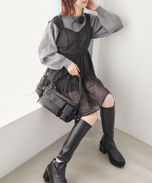 MAJESTIC LEGON（マジェスティックレゴン）の「ベルト付きショートパンツ（その他パンツ・レディース・ベージュ/ブラック/サンドベージュ/ブラウン系その他2/グレー系その他・MEDIUM）」の14枚目の写真