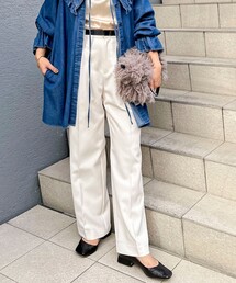 NOLLEY’S | ウォッシャブルウール調イージーワイドパンツ(その他パンツ)