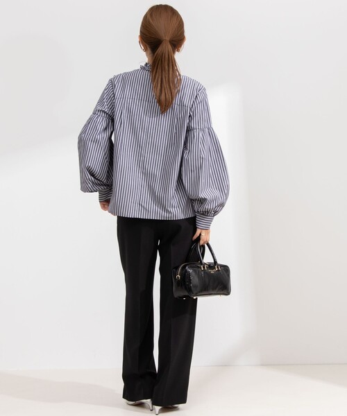 NOLLEY’S（ノーリーズ）の「ウォッシャブルウール調イージーワイドパンツ（その他パンツ・レディース・ブラック/オフホワイト/ブラウン/ライトグレー・34/36/38/40）」の5枚目の写真