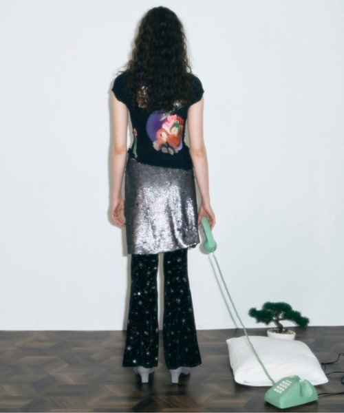 musubore(ムスボレ)の「velours leggings PT / ベロアフレアパンツ(その他パンツ・レディース・ブラック・0/1)」の17枚目の写真