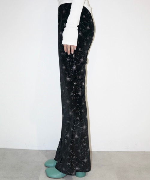musubore パンツ velours leggings PT / ベロアフレアパンツ