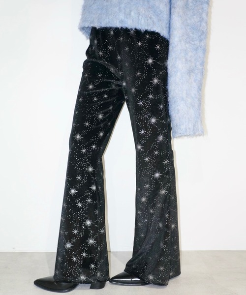 velours leggings PT / ベロアフレアパンツ（その他パンツ）｜musubore 