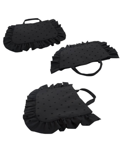 KOBE LETTUCE（コウベレタス）の「選べる2タイプ ドット柄フリルトートバッグ（トートバッグ・レディース・アイボリー系/ブラック系/クリーム/ブラック・B/A）」の12枚目の写真