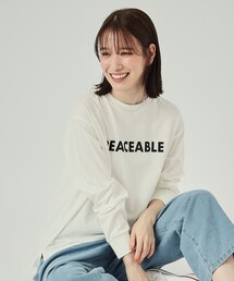 SHOO・LA・RUE | 【洗える】プリントロングスリーブTシャツ(Tシャツ/カットソー)