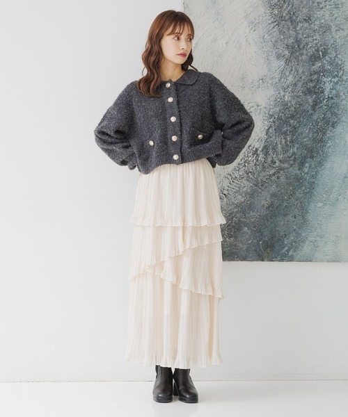 mysty woman（ミスティウーマン）の「アシメケシプリーツスカート